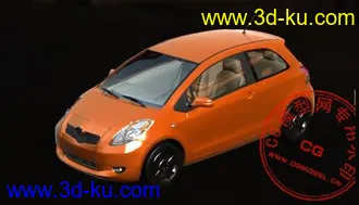 亮丽车模渲染----Toyota-Yaris（附带模型贴图）的图片