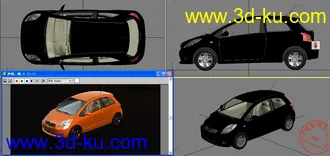 亮丽车模渲染----Toyota-Yaris（附带模型贴图）的图片