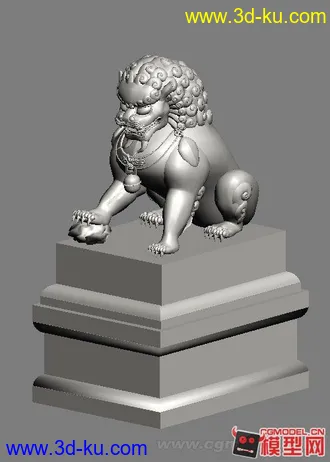 3D打印模型石狮子一个的图片