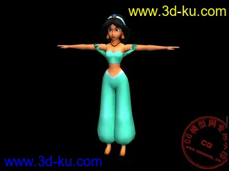 3D打印模型卡通风格 阿拉丁女的图片