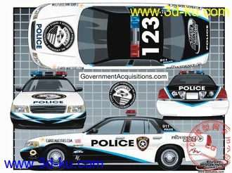 3D打印模型低模警车的图片