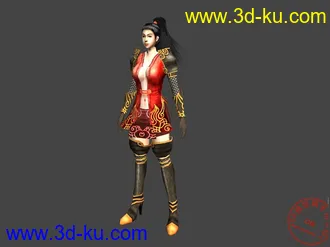 3D打印模型菜鸟作品：低模女战士的图片