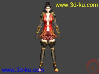 3D打印模型菜鸟作品：低模女战士的图片
