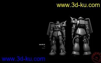 3D打印模型第一次来 先发个早期做的zakuII的图片