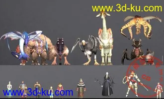 3D打印模型最终幻想11-NPC全家福的图片