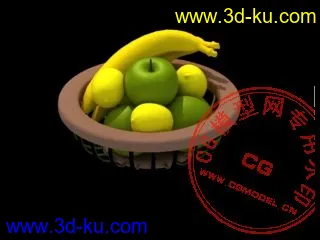 3D打印模型水果和水果篮```的图片