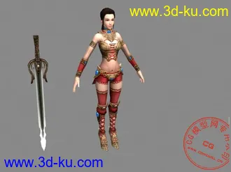 3D打印模型风火之旅 女战士的图片