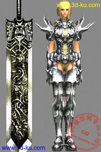 3D打印模型惊天动地女战士的图片