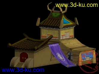 3D打印模型菜鸟作品：练习时做的卡通建筑的图片