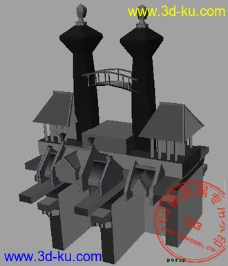 3D打印模型一个游戏的部分城墙新手作品的图片