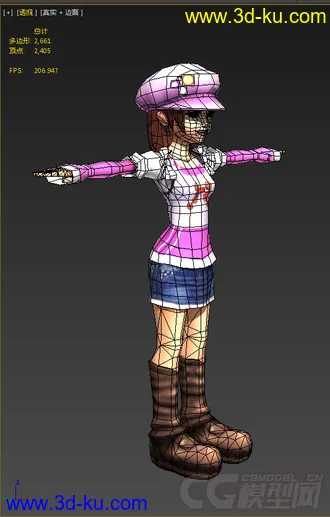 3D打印模型卡通女孩的图片