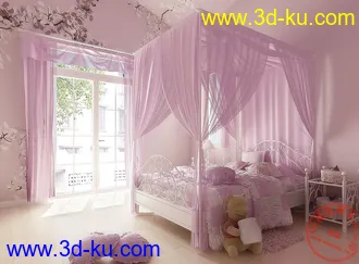 3D打印模型一个非常漂亮的公主房的图片
