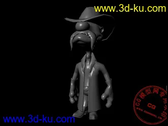 3D打印模型卡通阿伯，无绑定的图片