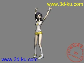 3D打印模型音乐网游AR里的三个MM的图片