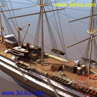 3D打印模型一个轮船模形的图片