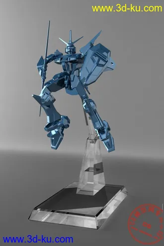 3D打印模型自己练习的高达带简单灯光环境的图片