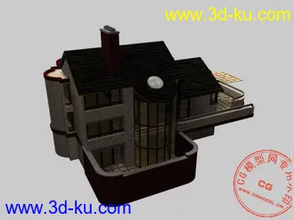 3D打印模型別墅三款  外景的图片