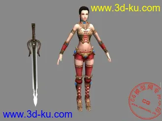3D打印模型风火之旅，女战士！的图片