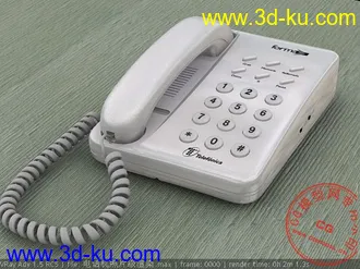 3D打印模型电话机(带贴图）！！的图片