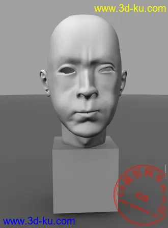 3D打印模型mayz  做的自己的脸，带表情动画和渲染设置的图片