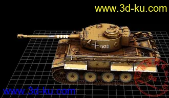 3D打印模型高模Panzerkampfwagen VI Ausf E虎式坦克(2048X6贴图)of MAYA MAX的图片