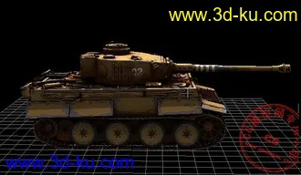 3D打印模型高模Panzerkampfwagen VI Ausf E虎式坦克(2048X6贴图)of MAYA MAX的图片