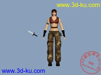 3D打印模型突袭里面的女性角色~自己做的第一个东西~的图片