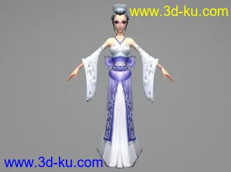 3D打印模型自己改的古代美女的图片