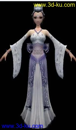 3D打印模型自己改的古代美女的图片