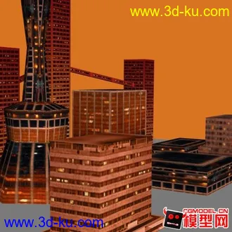 现代城市场景模型的图片