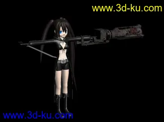 3D打印模型初音全家福+黑岩射手（带表情，骨骼_绑定完成_带卡通渲染器）的图片