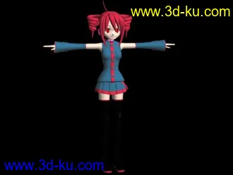 3D打印模型初音全家福+黑岩射手（带表情，骨骼_绑定完成_带卡通渲染器）的图片