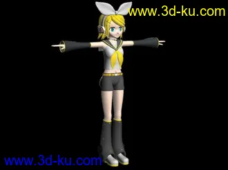 3D打印模型初音全家福+黑岩射手（带表情，骨骼_绑定完成_带卡通渲染器）的图片