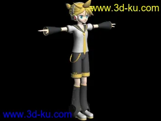 3D打印模型初音全家福+黑岩射手（带表情，骨骼_绑定完成_带卡通渲染器）的图片