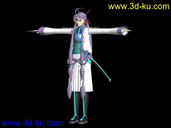 初音全家福+黑岩射手（带表情，骨骼_绑定完成_带卡通渲染器）模型的图片13