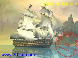 3D打印模型高精细节3D船模"胜利"号..的图片