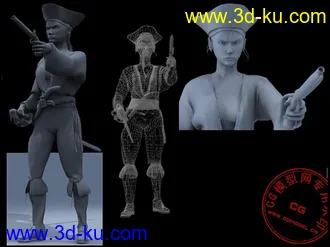 3D打印模型女海盗..的图片