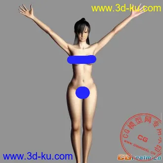 女子3D人物模型的图片