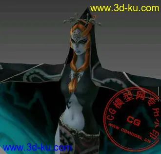 3D打印模型薩爾達傳說-署光公主-暗黑公主-米多娜的图片