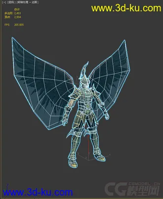 3D打印模型唐僧原创：一个带翅膀的战士的图片