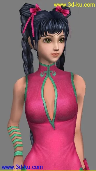 漂亮酒娘模型（带动作）的图片