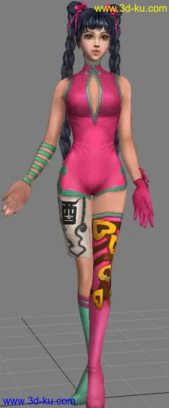 漂亮酒娘模型（带动作）的图片