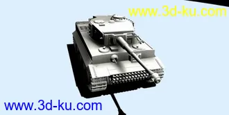 3D打印模型新人上手 虎式坦克 无贴图建模的图片