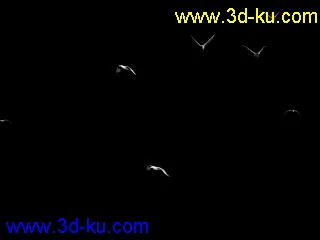 3D打印模型带飞行动作的鸟群的图片