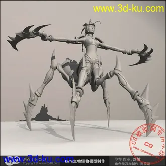 在学校老师让做的怪物模型，纯原创...的图片