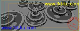 3D打印模型一组齿轮的图片