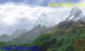 一个雪山的模型的图片