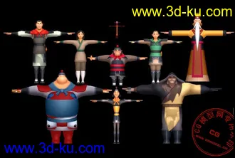 3D打印模型迪斯尼动画花木兰的图片