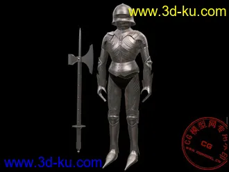 3D打印模型铠甲 带贴图的图片