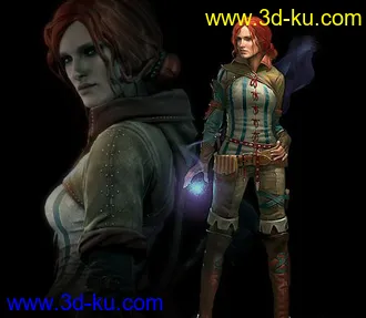 3D打印模型巫师2-刺客之王女主角@Triss（女巫）T-Pose的图片
